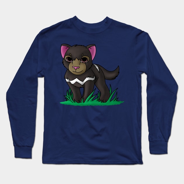 Tasmanian Devil Long Sleeve T-Shirt by Firestorm Fox